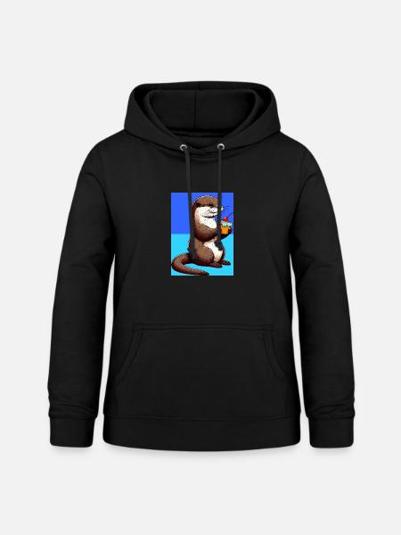 Otter - Frauen Hoodie - Schwarz