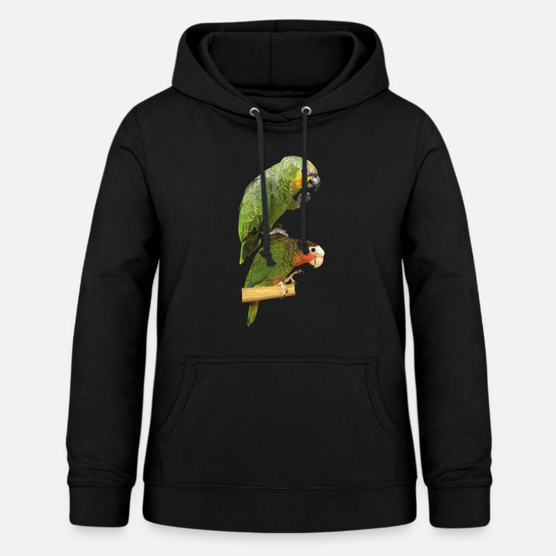 Perroquets - Sweat à capuche Femme - noir