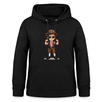 Boy in Lederhosen Beer JGA Mallorca Bavaria Booze - Women's Hoodie - black - Front - AI Model Female 172 light (172cm)