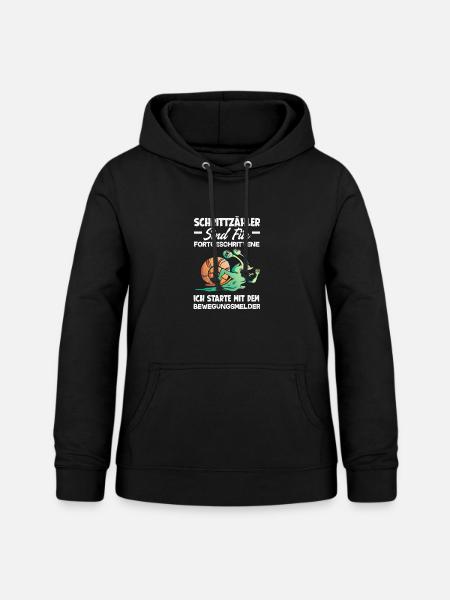 Schrittzähler? Ich nutze den Bewegungsmelder - Frauen Hoodie - Schwarz