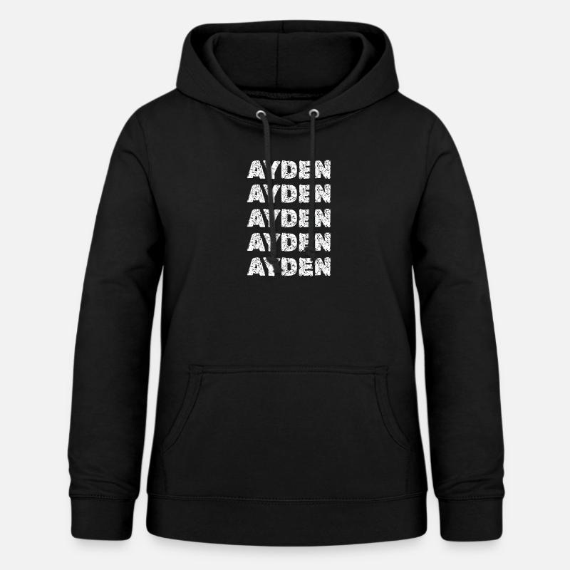 Prénom Ayden - Sweat à capuche Femme - noir