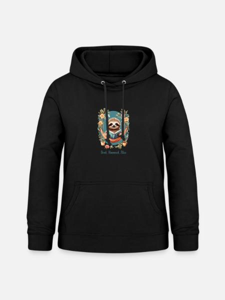 Buch, Hängematte, Glückseligkeit - Frauen Hoodie - Schwarz
