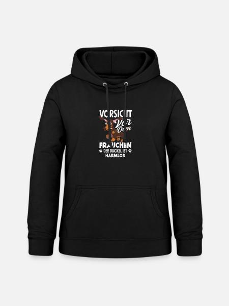 Dackel Frauchen Harmlos - Frauen Hoodie - Schwarz