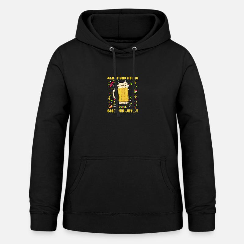 Costume de carnaval Boire de la bière Carnaval Carnaval - Sweat à capuche Femme - noir