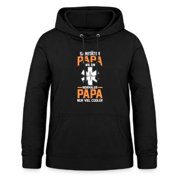 Vater Papa Rettungssanitäter Sanitäter - Frauen Hoodie - Schwarz - Vorne - AI Model Female 172 light (172cm)