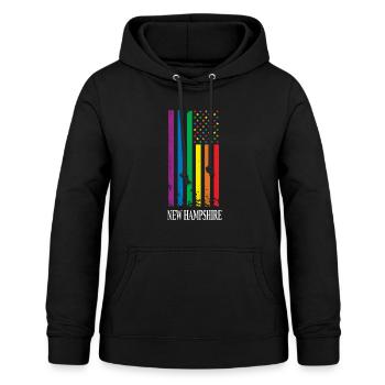 New Hampshire Pride Month Pride Flag LGBT Community - Sweat à capuche Femme - noir - Devant - AI Model Female 172 light (172cm)
