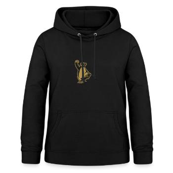 Résistez à la protestation Grunge des Pingouins - Sweat à capuche Femme - noir - Devant - AI Model Female 172 light (172cm)