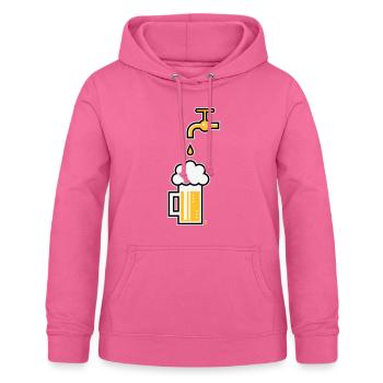 Beer Mug & Tap (Keg Beer / Draught Beer / 3C) - Women's Hoodie - pink - Front - AI Model Female 172 light (172cm)