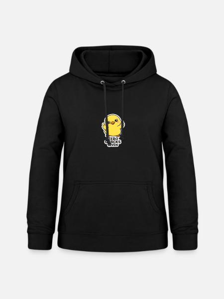 Enten Attitüde: Null Quacks Gegeben - Frauen Hoodie - Schwarz