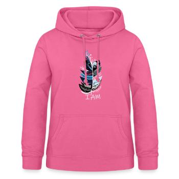 feather - Women's Hoodie - pink - Front - AI Model Female 172 light (172cm)