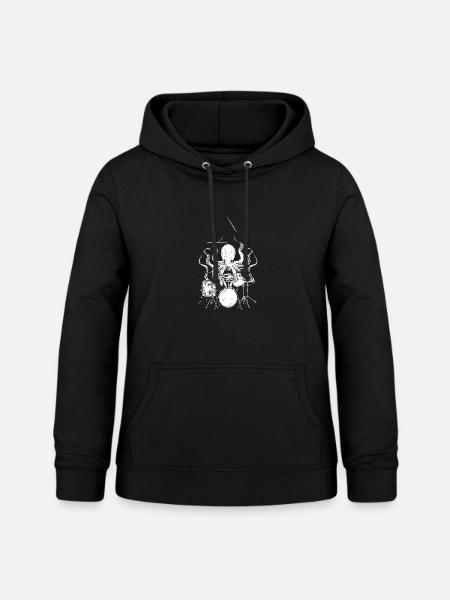 Oktopus Schlagzeuger Drummer Schlagzeug Percussion - Frauen Hoodie - Schwarz