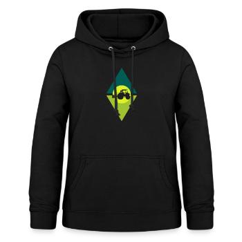 Maehdrescher Hof Ranch - Frauen Hoodie - Schwarz - Vorne - AI Model Female 172 light (172cm)