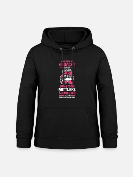 Super coole mittlere Schwester - Frauen Hoodie - Schwarz