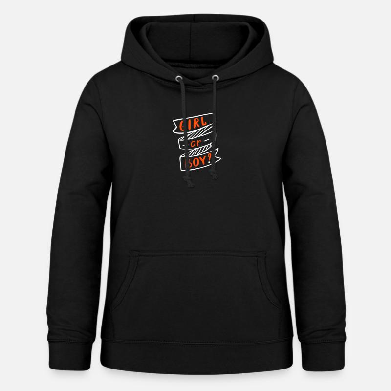 Garçon ou fille Junge oder Mädchen Schwanger Enceinte - Sweat à capuche Femme - noir