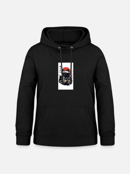 Ramen Katze Kimono - Frauen Hoodie - Schwarz