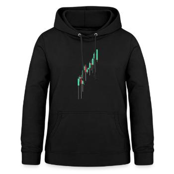 Vers la Lune - Sweat à capuche Femme - noir - Devant - AI Model Female 172 light (172cm)