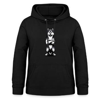 Husky Husky Propriétaire Husky Propriétaire Husky Propriétaire Husky Lovers - Sweat à capuche Femme - noir - Devant - AI Model Female 172 light (172cm)