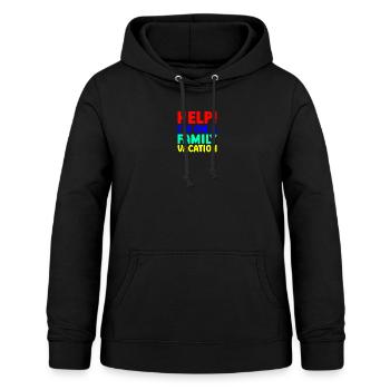 Help Me I'm On A Family Vacation - Frauen Hoodie - Schwarz - Vorne - AI Model Female 172 light (172cm)