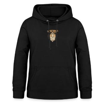 Yoga Gansha Namaste Sanskrit Namaste Méditation - Sweat à capuche Femme - noir - Devant - AI Model Female 172 light (172cm)