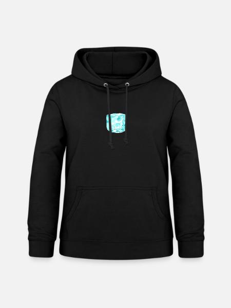 cube ice cyan - Frauen Hoodie - Schwarz