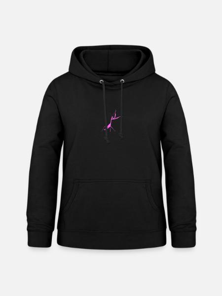 Gottesanbeterin pink - Frauen Hoodie - Schwarz