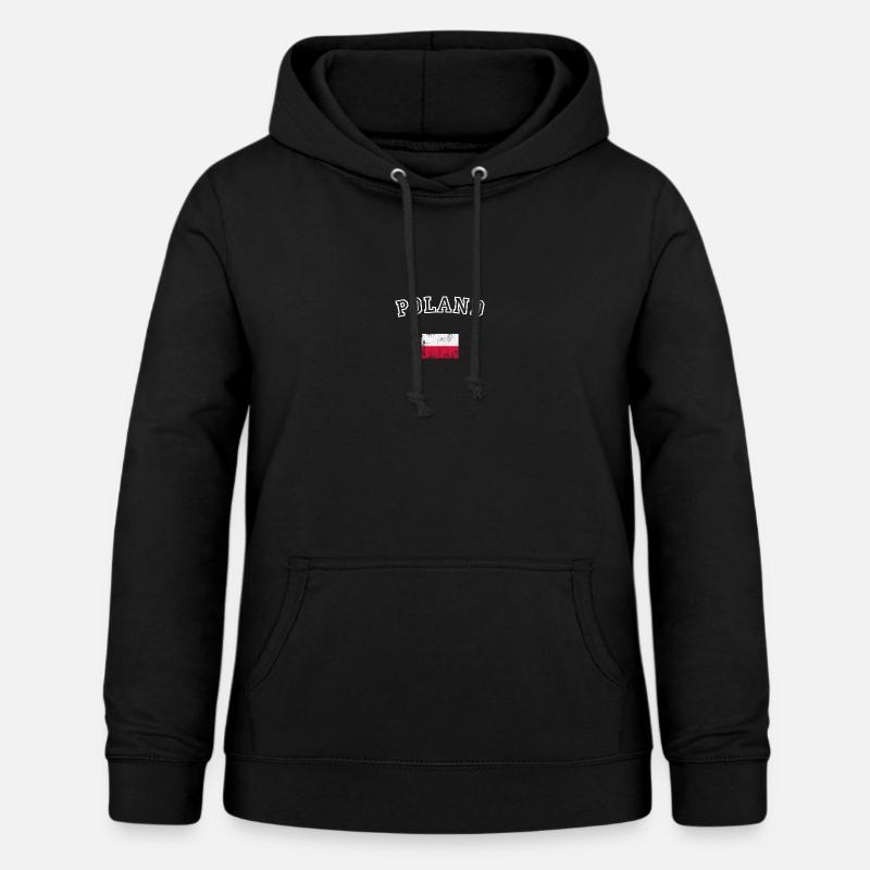 Conception du drapeau de l’arche de la Pologne - Sweat à capuche Femme - noir
