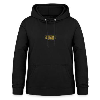 Gentle Studios – Minimalistisches Branding - Frauen Hoodie - Schwarz - Vorne - AI Model Female 172 light (172cm)