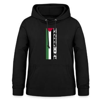 Palestine - Sweat à capuche Femme - noir - Devant - AI Model Female 172 light (172cm)