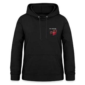 lets talk baby - Women's Hoodie - black - Front - AI Model Female 172 light (172cm)