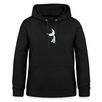 Meerjungfrau - Frauen Hoodie - Schwarz - Vorne - AI Model Female 172 light (172cm)