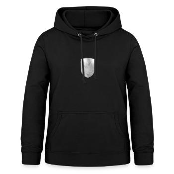 Ukraine Wappen Dreizack Gerfalke Trident Chromlook - Frauen Hoodie - Schwarz - Vorne - AI Model Female 172 light (172cm)
