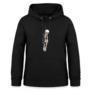 Squelette accroché à la potence - Sweat à capuche Femme - noir - Devant - AI Model Female 172 light (172cm)