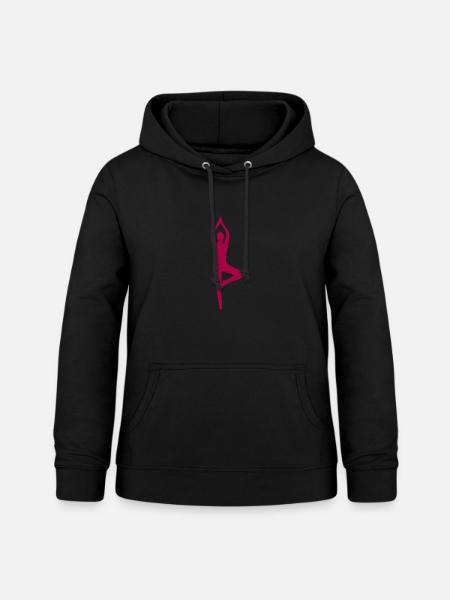 Yoga Formen Silhouetten - Frauen Hoodie - Schwarz