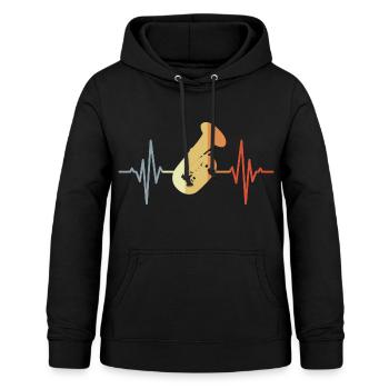 Tuba Heartbeat - Women's Hoodie - black - Front - AI Model Female 172 light (172cm)