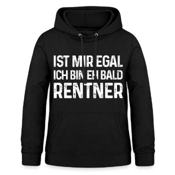 Ist mir egal Ich bin eh bald Rentner - Frauen Hoodie - Schwarz - Vorne - AI Model Female 172 light (172cm)