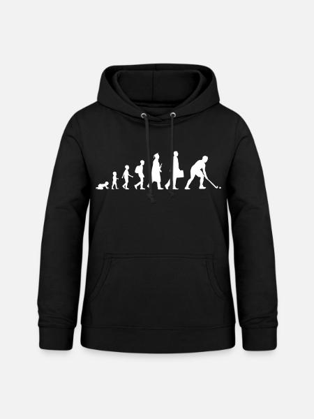 Feldhockey Evolution - Frauen Hoodie - Schwarz