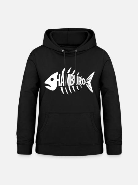 Hamburger Grätenkult - Frauen Hoodie - Schwarz