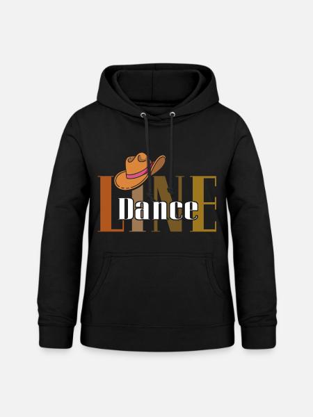 LineDance Cowboy Hut - Frauen Hoodie - Schwarz