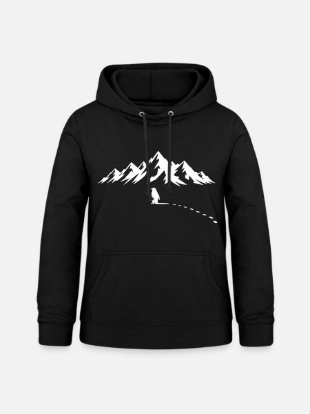 Pinguin Eisberg - Frauen Hoodie - Schwarz