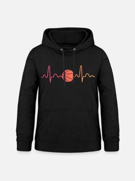 Basketball Herzschlag basketballer - Frauen Hoodie - Schwarz