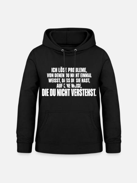Techniker – Ich löse Probleme - Frauen Hoodie - Schwarz