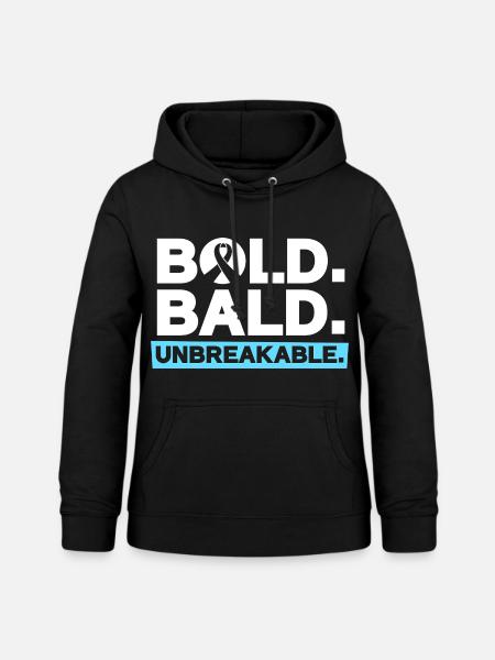 Glatze mit Mut - Unzerbrechlich stark - Frauen Hoodie - Schwarz