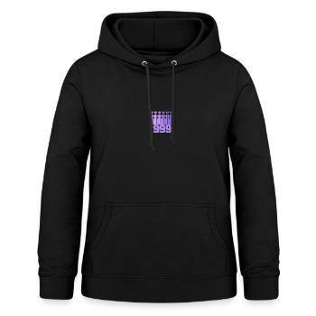 1999 - Frauen Hoodie - Schwarz - Vorne - AI Model Female 172 light (172cm)