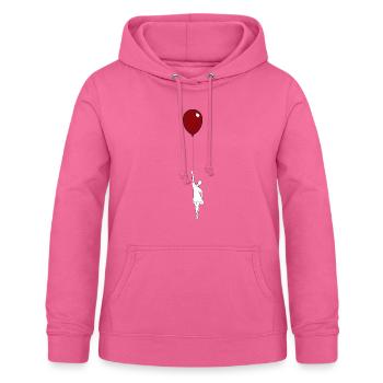 Mädchen mit roten Ballon und weißem Kleid - Frauen Hoodie - Pink - Vorne - AI Model Female 172 light (172cm)
