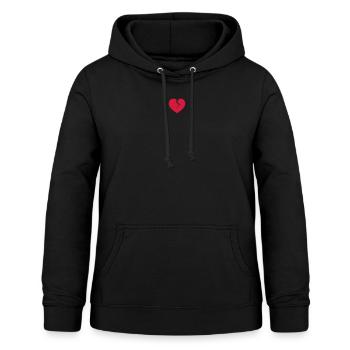 HEARTBROKEN - Women's Hoodie - black - Front - AI Model Female 172 light (172cm)