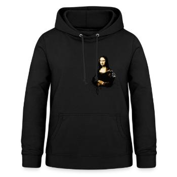 Mona Lisa ja! - Frauen Hoodie - Schwarz - Vorne - AI Model Female 172 light (172cm)