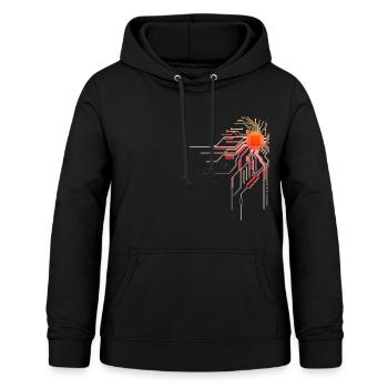Technologie - Frauen Hoodie - Schwarz - Vorne - AI Model Female 172 light (172cm)