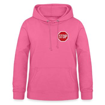 Stopschild Stop Verkehrsschild - Frauen Hoodie - Pink - Vorne - AI Model Female 172 light (172cm)