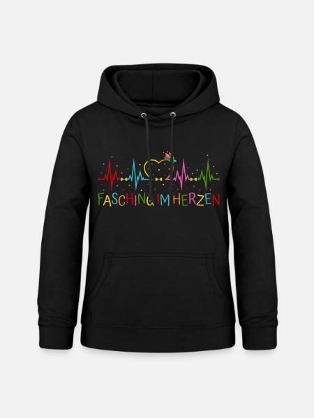 Fasching im Herzen - Frauen Hoodie - Schwarz