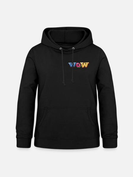 WOW - Frauen Hoodie - Schwarz
